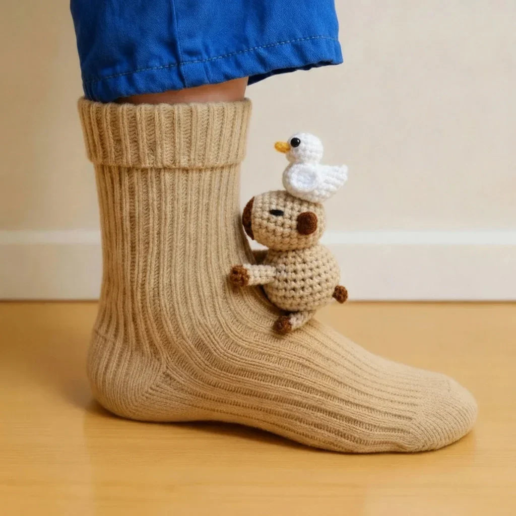 š„Letzter Tag 49 % RABATT ā 2025 3D-Stricksocken mit Tiermotivš§¦