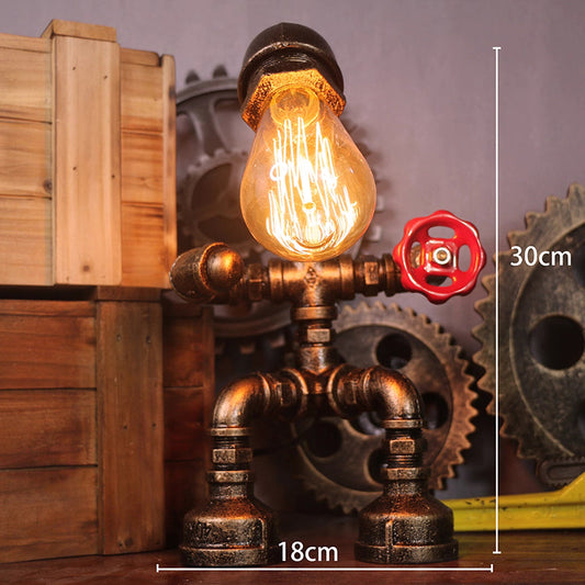 Steampunk Roboter Schreibtischlampe