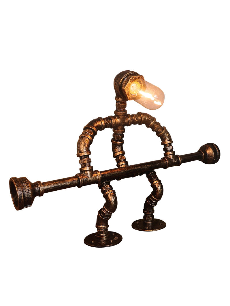 Steampunk Roboter Schreibtischlampe