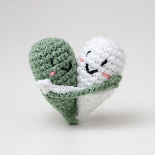 Handgehäkelte „Hug Cute Thing“-Heilpuppe aus Wolle, halten Sie die Wärme in Ihrer Handfläche