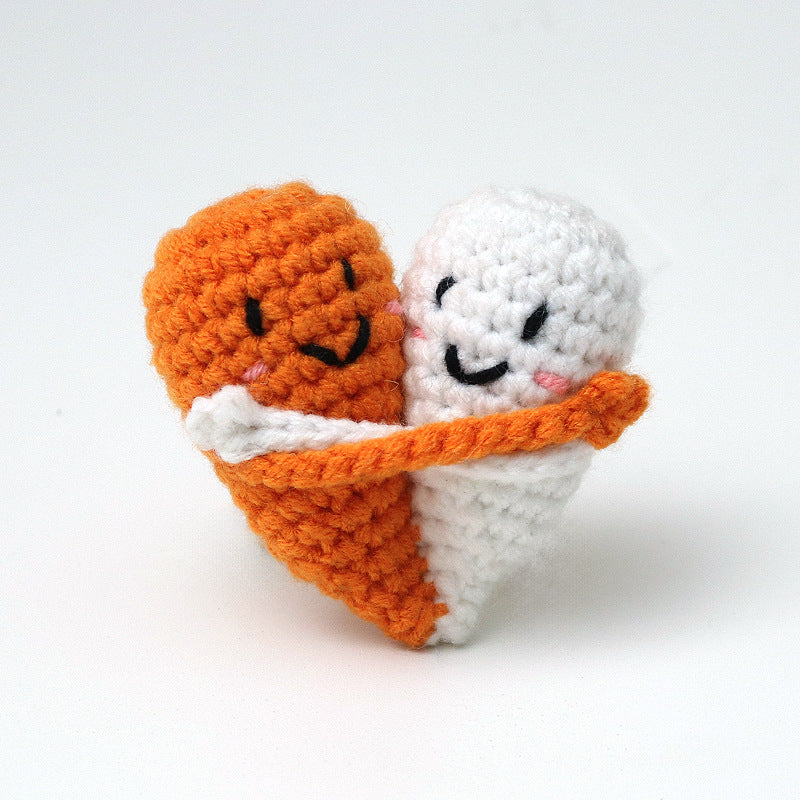 Handgehäkelte „Hug Cute Thing“-Heilpuppe aus Wolle, halten Sie die Wärme in Ihrer Handfläche