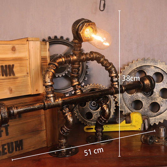 Steampunk Roboter Schreibtischlampe