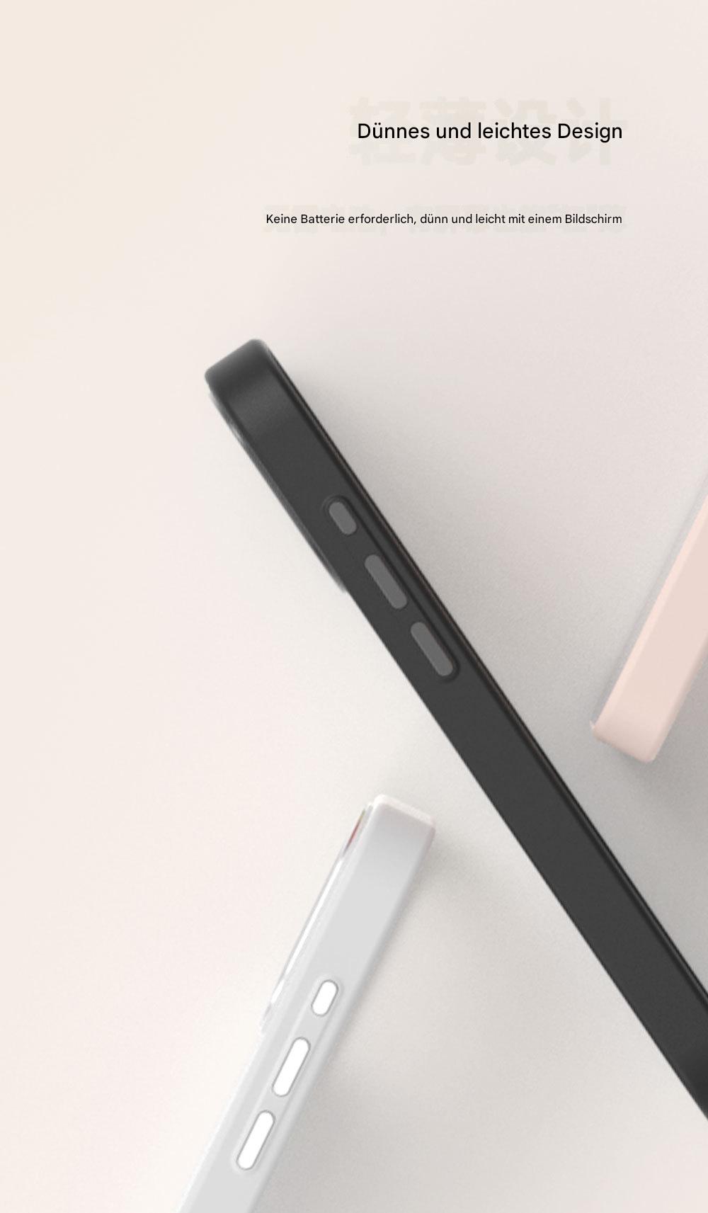 Intelligente Handyhülle mit vierfarbigem Tintenbildschirm, exklusive DIY-Trendhülle, schwarzer Technologie-Segen, super praktisch