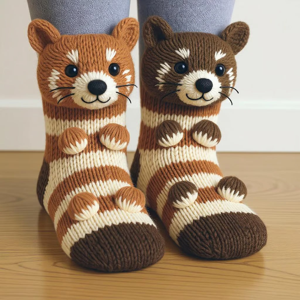 š„Letzter Tag 49 % RABATT ā 2025 3D-Stricksocken mit Tiermotivš§¦