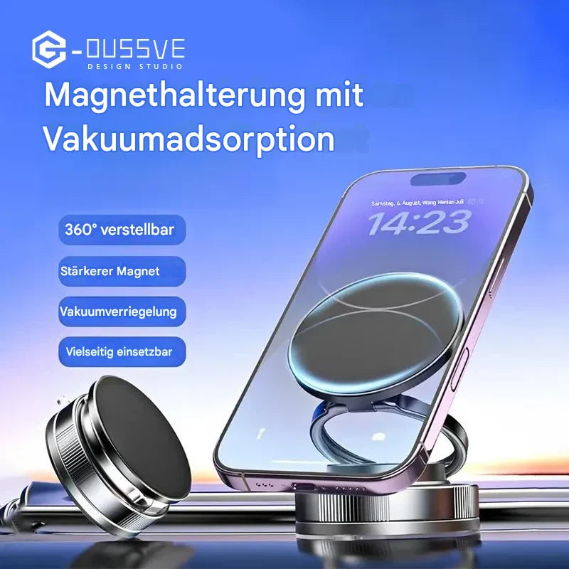 360 Grad verstellbarer Vakuum-Magnet-Telefonhalter, Magsafe-Saugnapf-Telefonhalter, tragbarer Telefonhalter fürs Auto, Make-up/Fitness/Spiegel, geeignet für alle iPhone 11 und höher