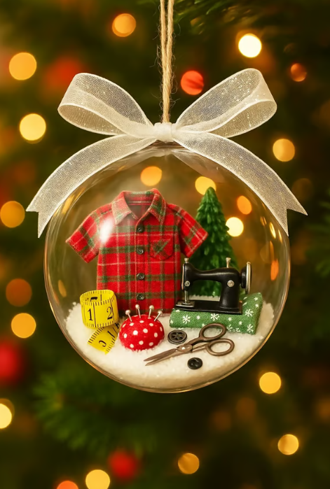 Weihnachts-Näh-Schneekugel-Ornament🎄