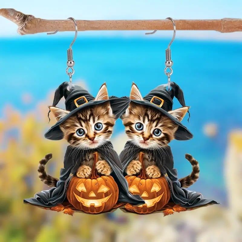 🧙‍♀️✨ Hexe auf Besen Ohrringe