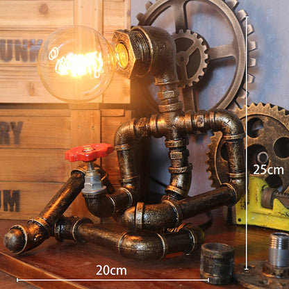 Steampunk Roboter Schreibtischlampe