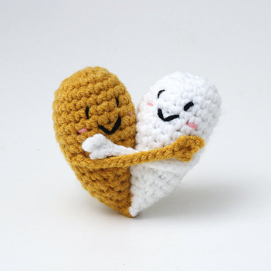 Handgehäkelte „Hug Cute Thing“-Heilpuppe aus Wolle, halten Sie die Wärme in Ihrer Handfläche