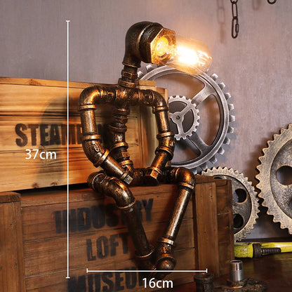 Steampunk Roboter Schreibtischlampe