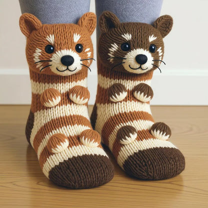 🔥Letzter Tag 49 % RABATT – 2025 3D-Stricksocken mit Tiermotiv🧦